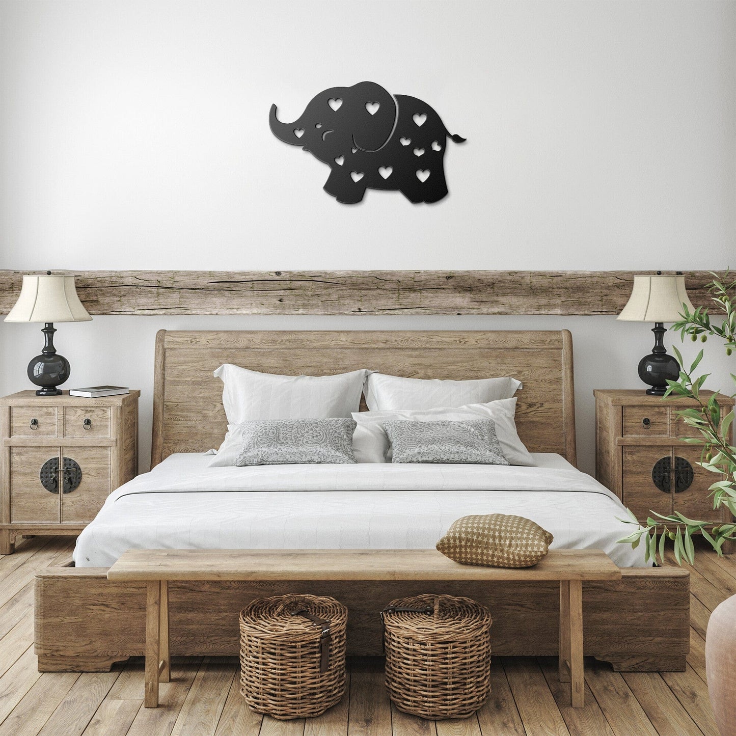 Baby Elephant Nursery Decorative Metal Wall art