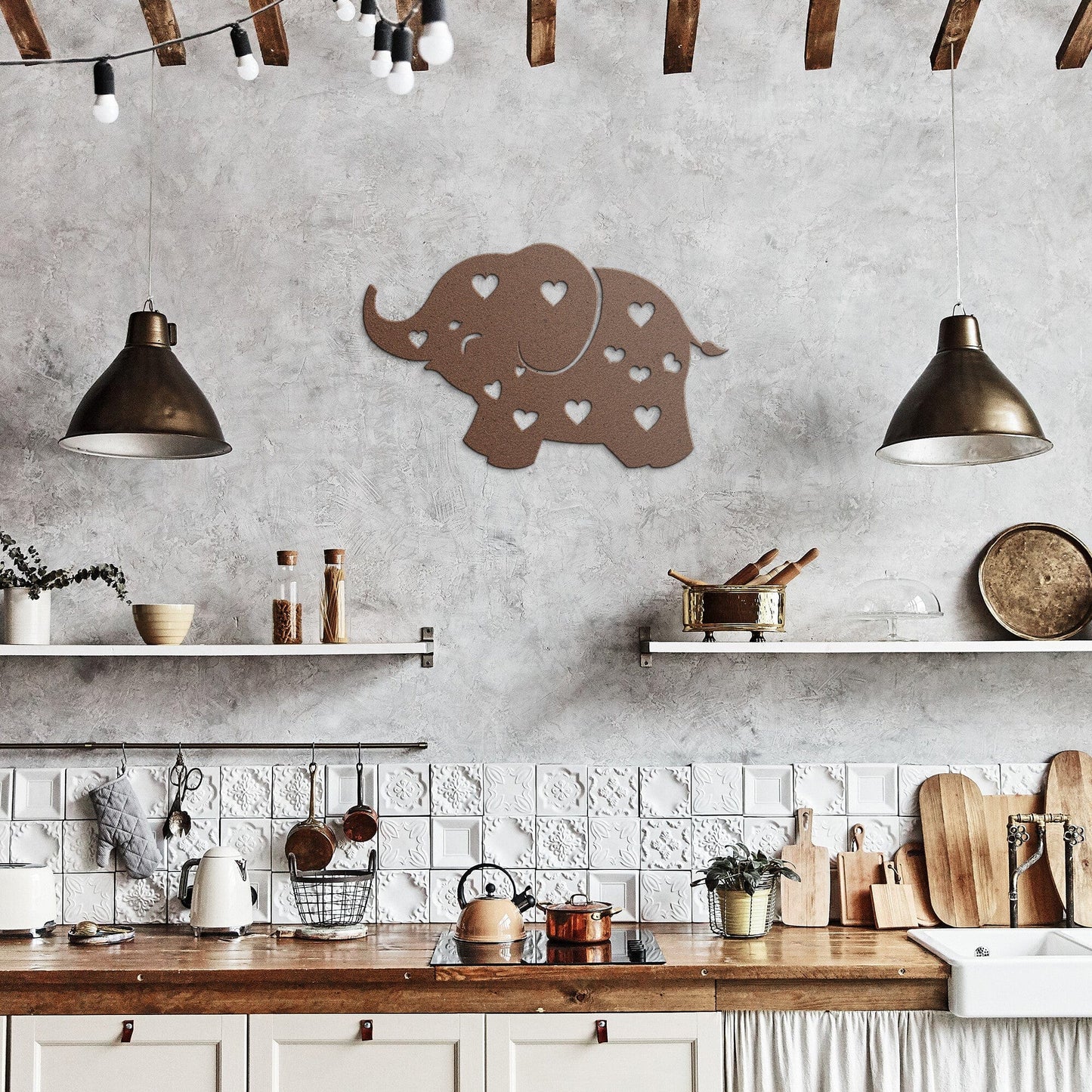 Baby Elephant Nursery Decorative Metal Wall art