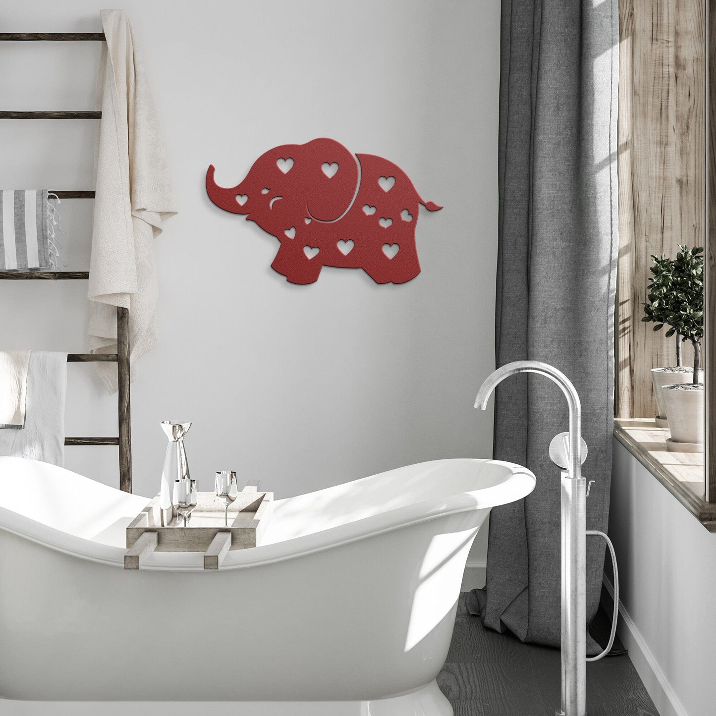 Baby Elephant Nursery Decorative Metal Wall art