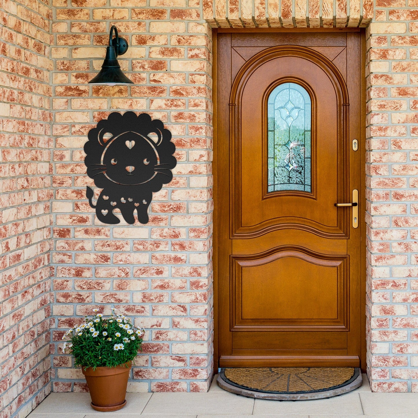 Baby Lion Nursery Metal wall art