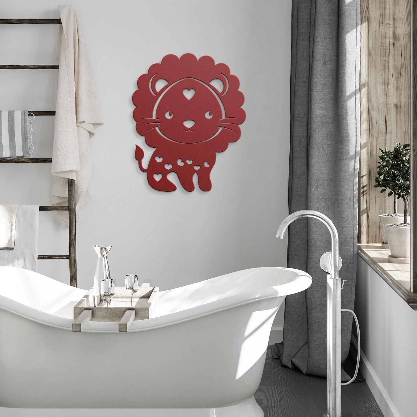 Baby Lion Nursery Metal wall art