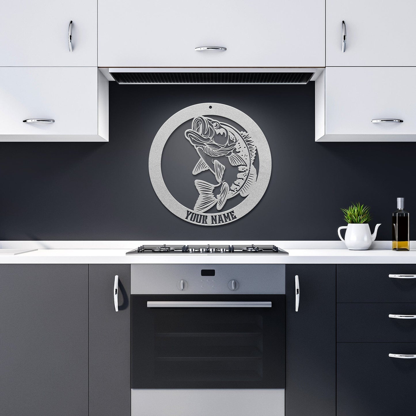 Bass Fishing Personalized Metal wall art