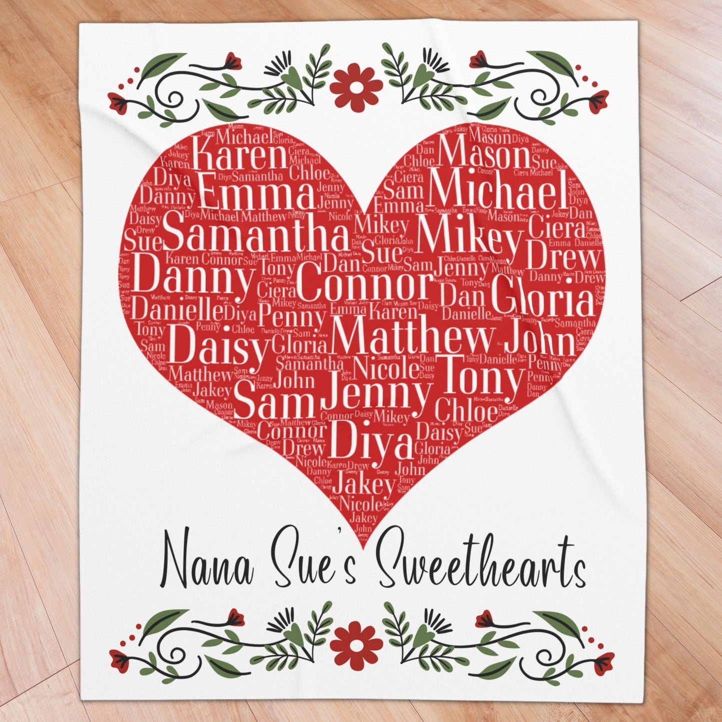 Personalized Grandparent from Grandkids Blanket