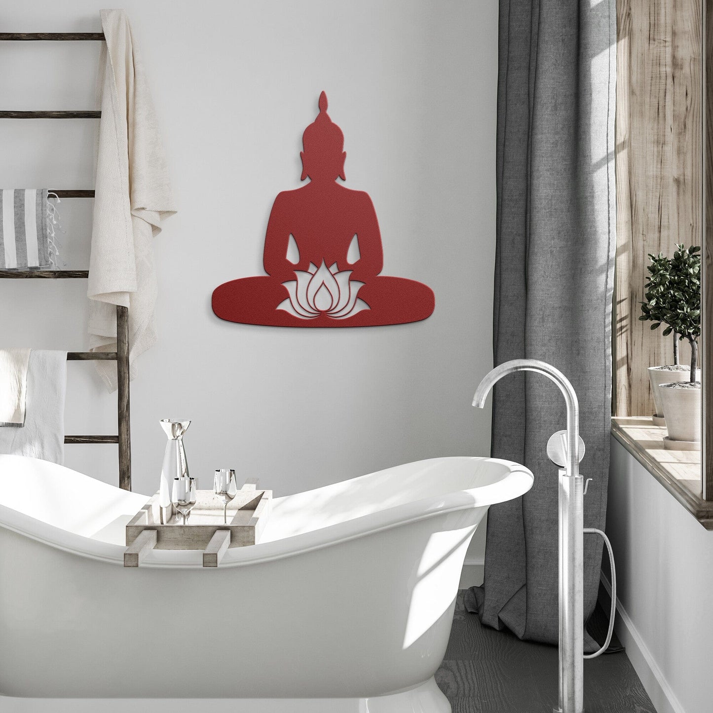 Buddha- Lotus Zen Decorative Metal Wall Art