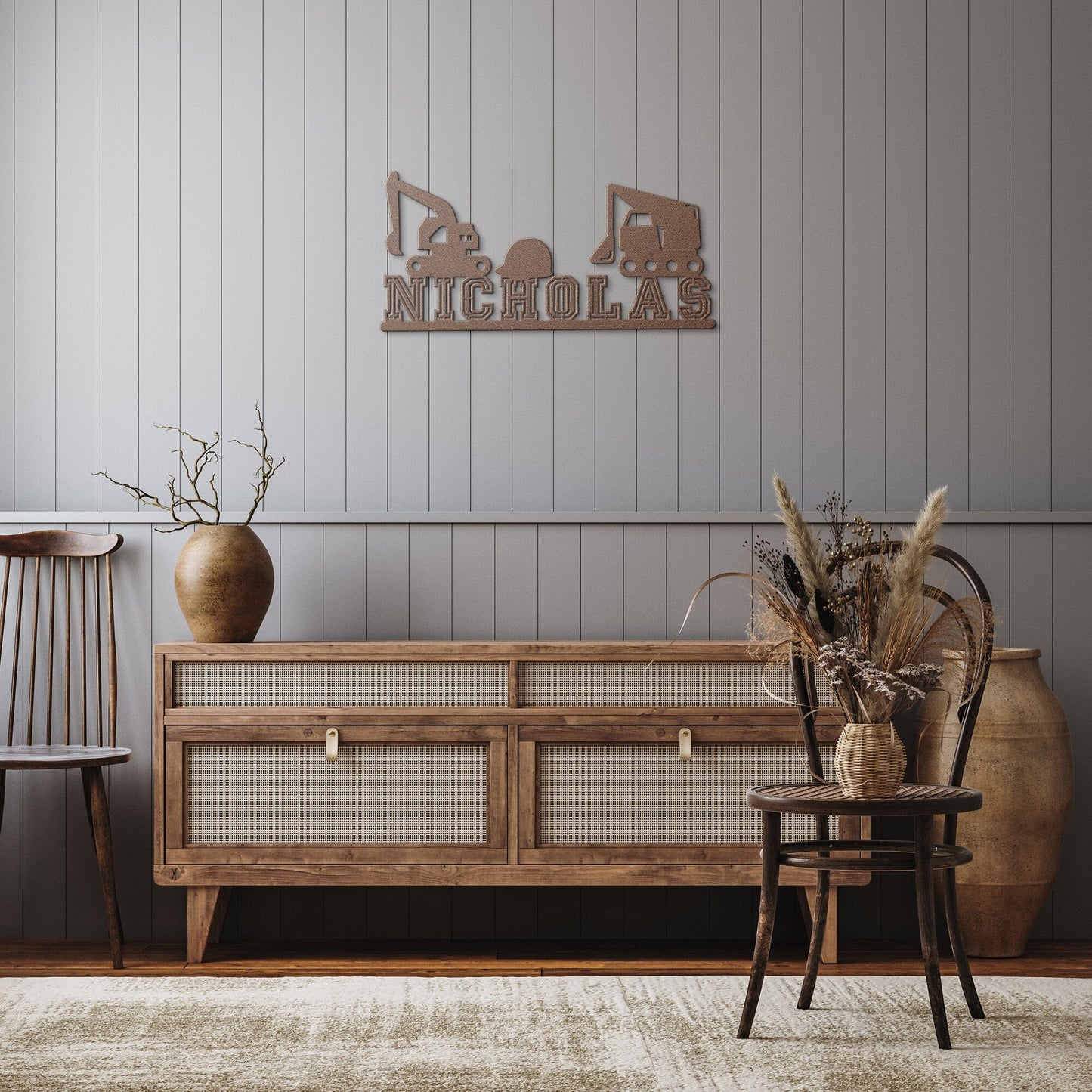 Construction Sites Custom Name Metal Wall Sign