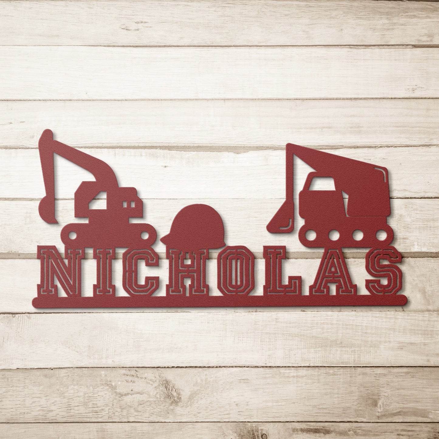 Construction Sites Custom Name Metal Wall Sign