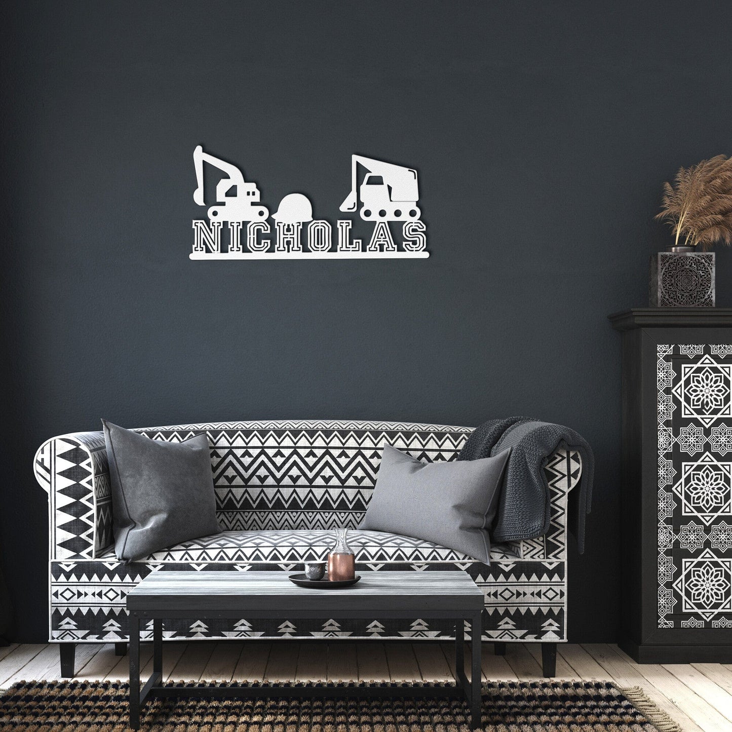 Construction Sites Custom Name Metal Wall Sign