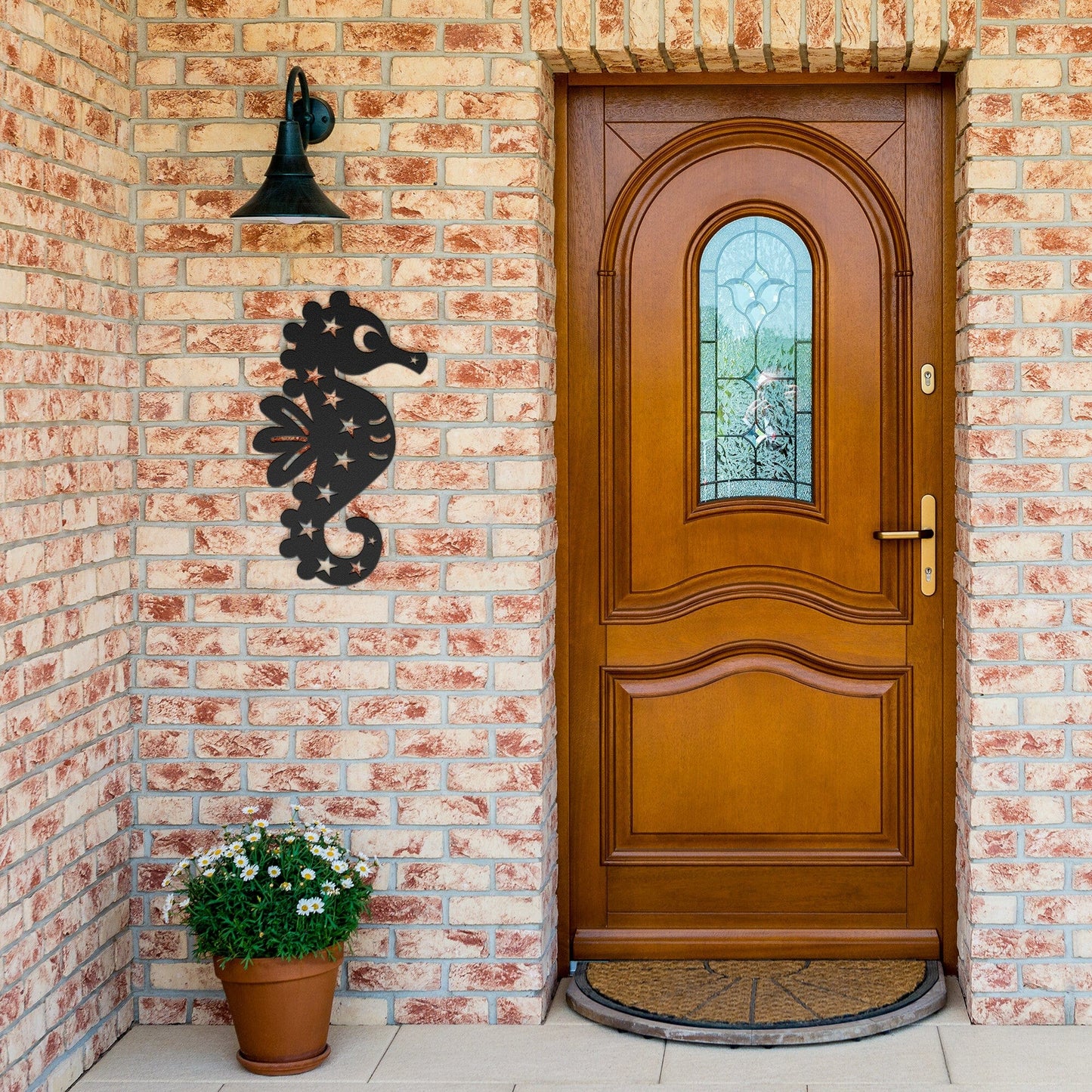 Cute Seahorse Nursery Decorative Metal Wall Art