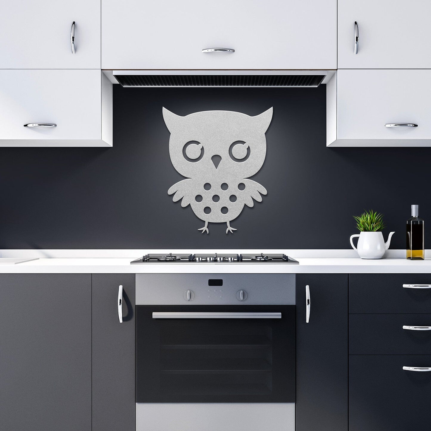 Cute owl nursery decorative metal wall art