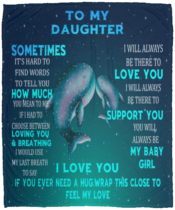 Whale Ocean Themed Daughter Blanket