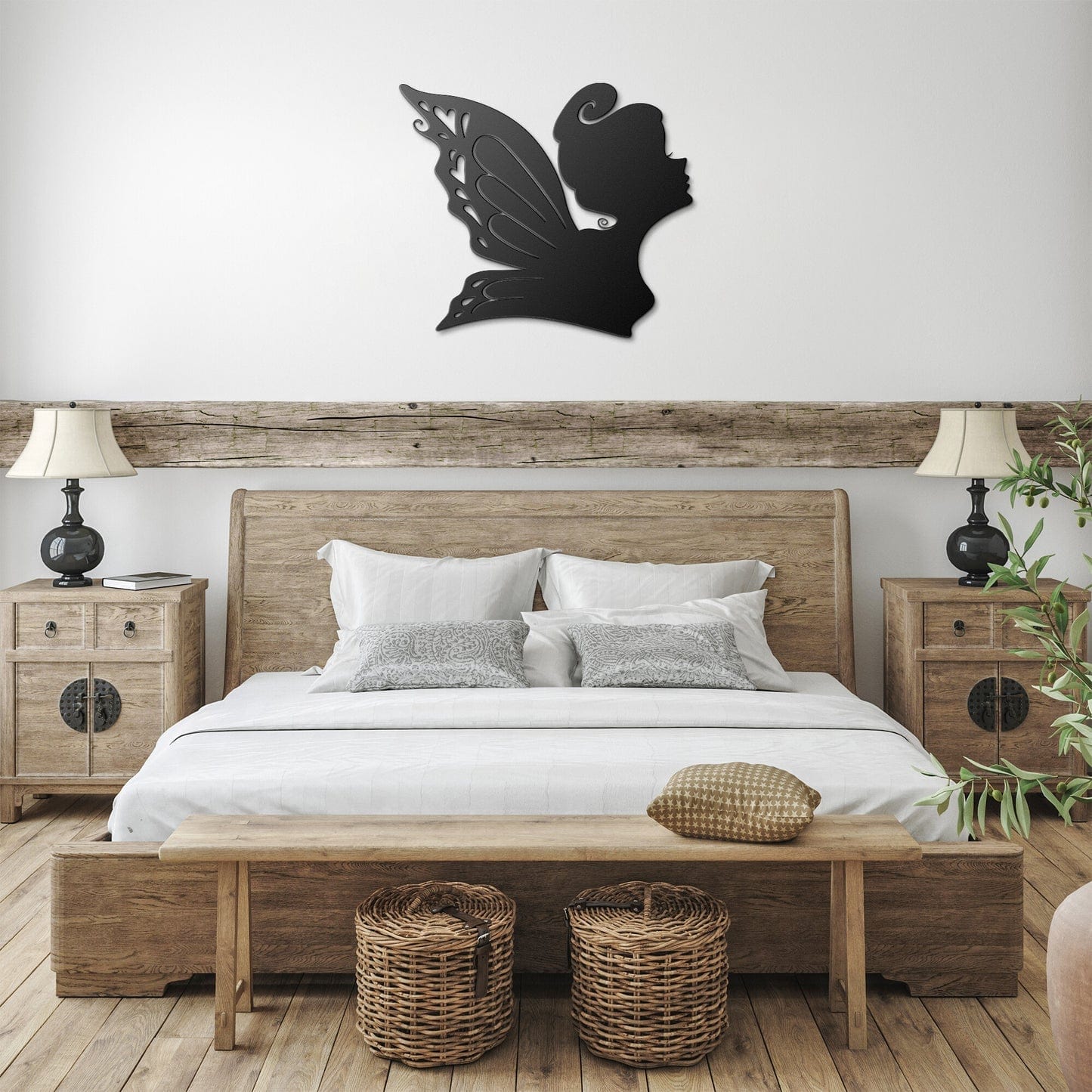 Fairy Bust Metal Wall Art