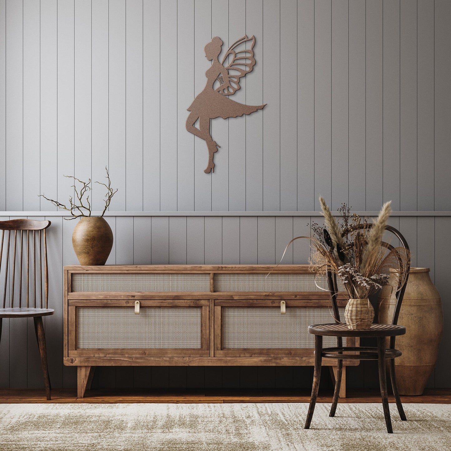 Fairy In high heels Metal Wall Art