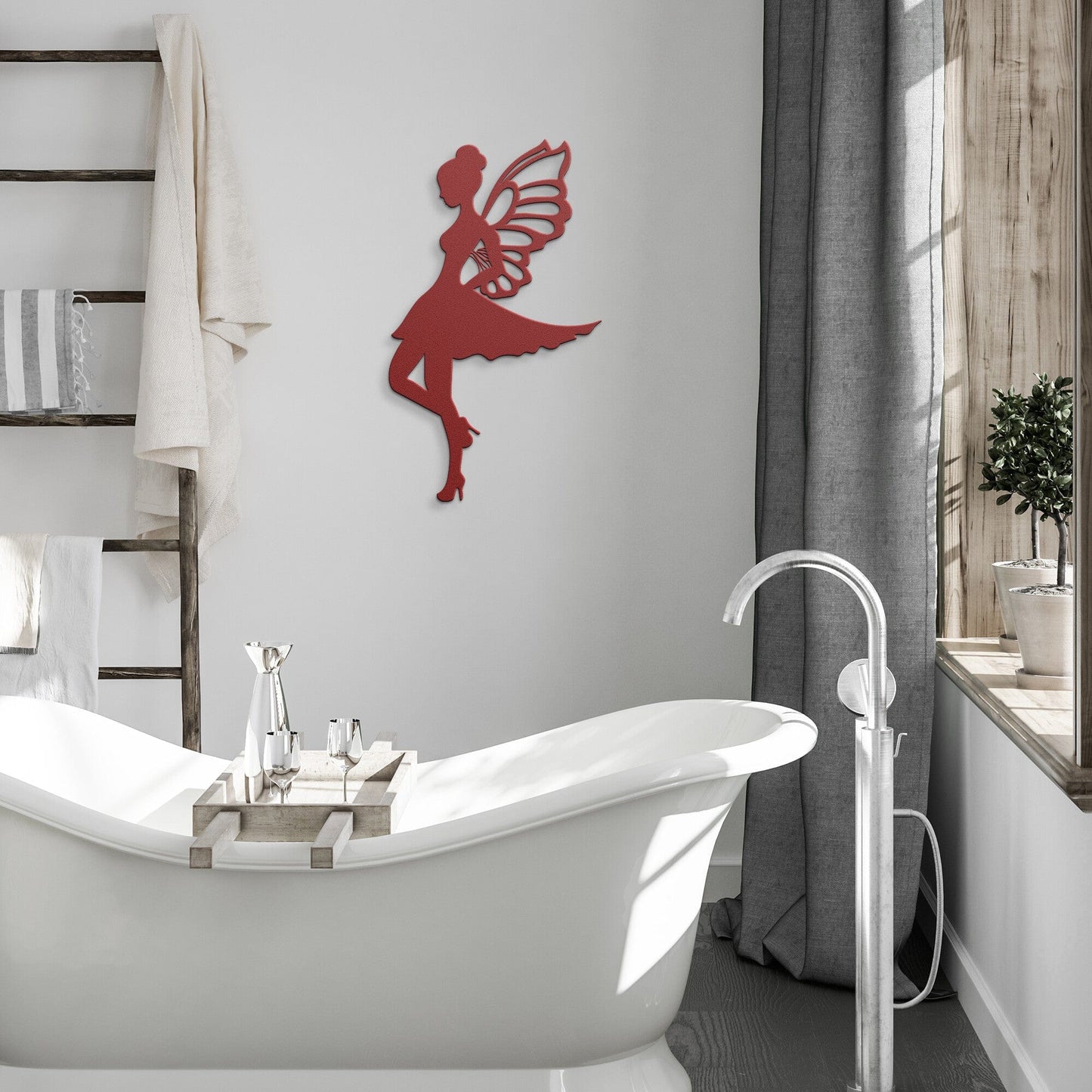 Fairy In high heels Metal Wall Art
