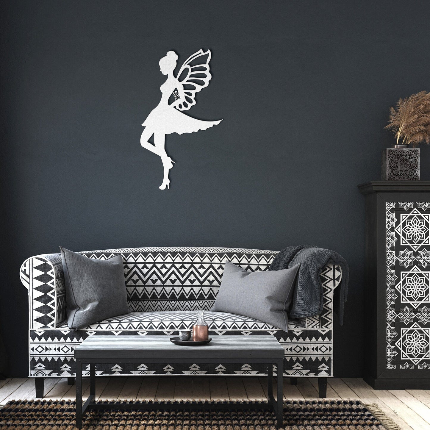 Fairy In high heels Metal Wall Art