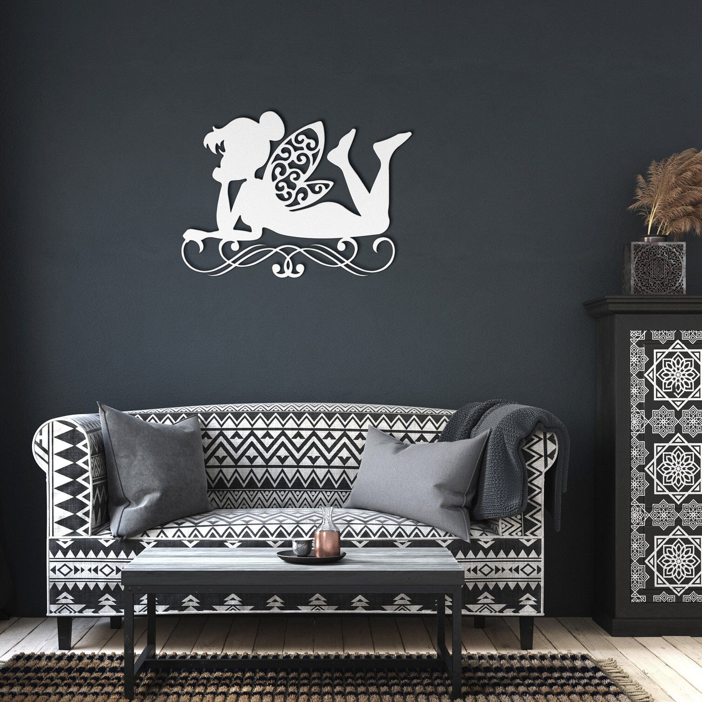 Fairy deep in thought Metal Wall Art