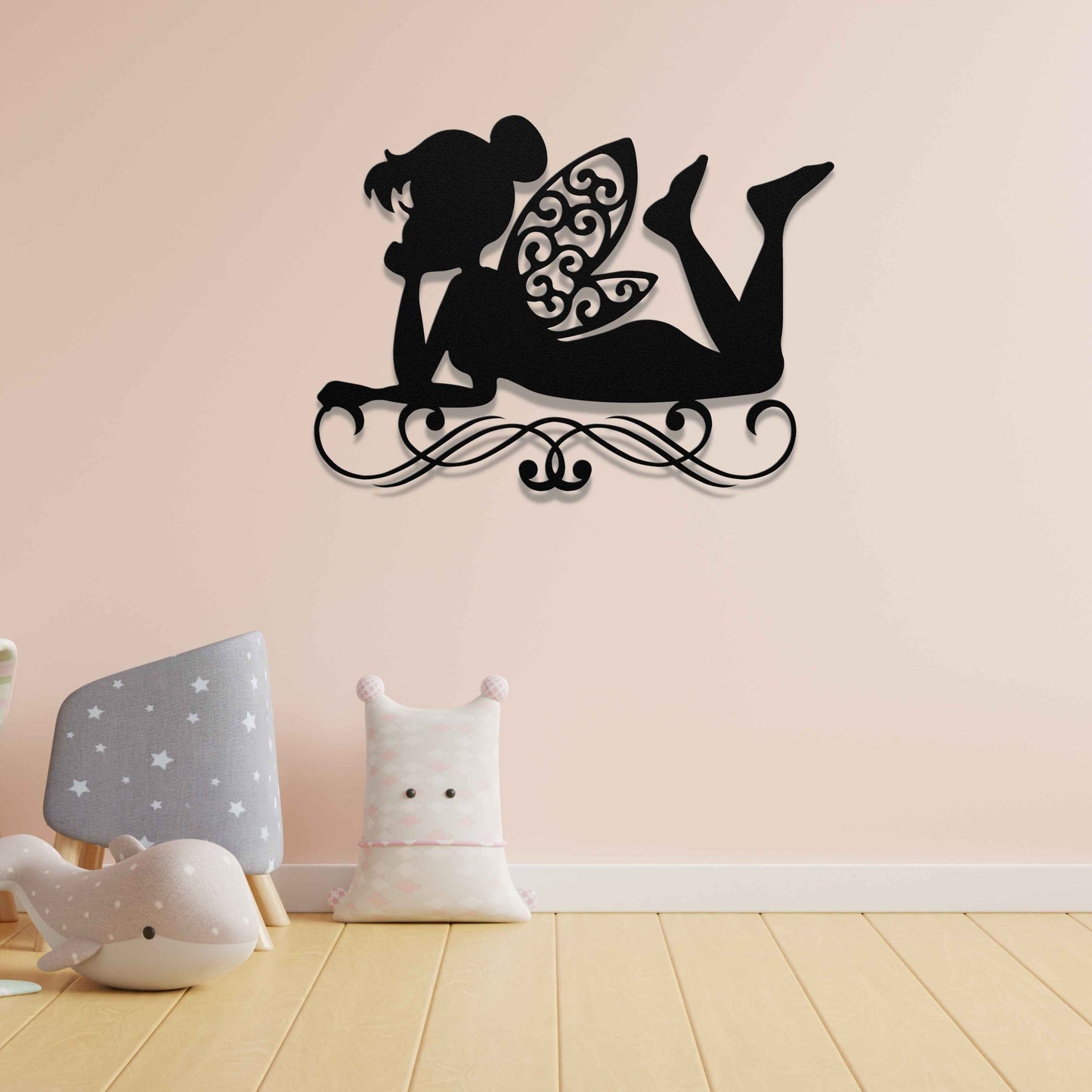 Fairy deep in thought Metal Wall Art