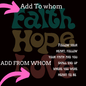 Personalized Cross Jewelry Necklace Faith , Hope , love