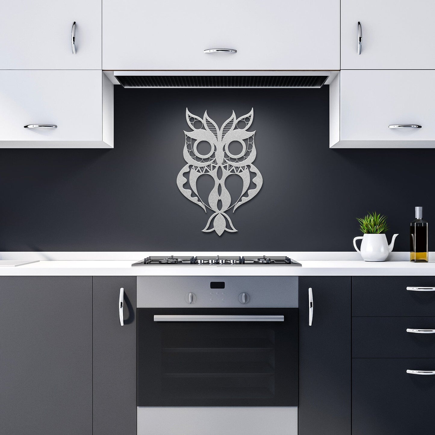 Line Art Owl Decorative Metal Wall Art