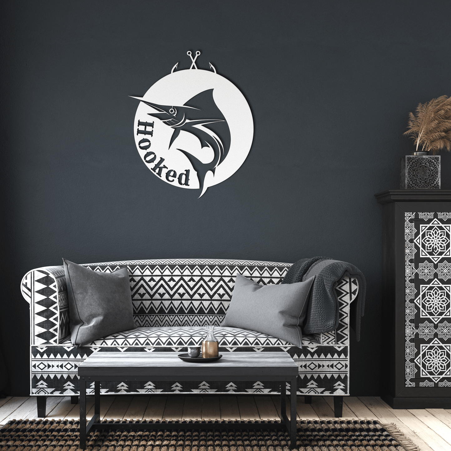 Marlin Fish Personalised fish metal wall art