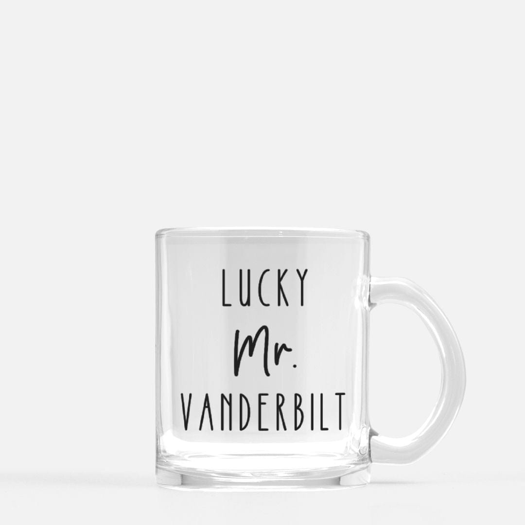 Personalized Bride and Groom Clear Glass Mug