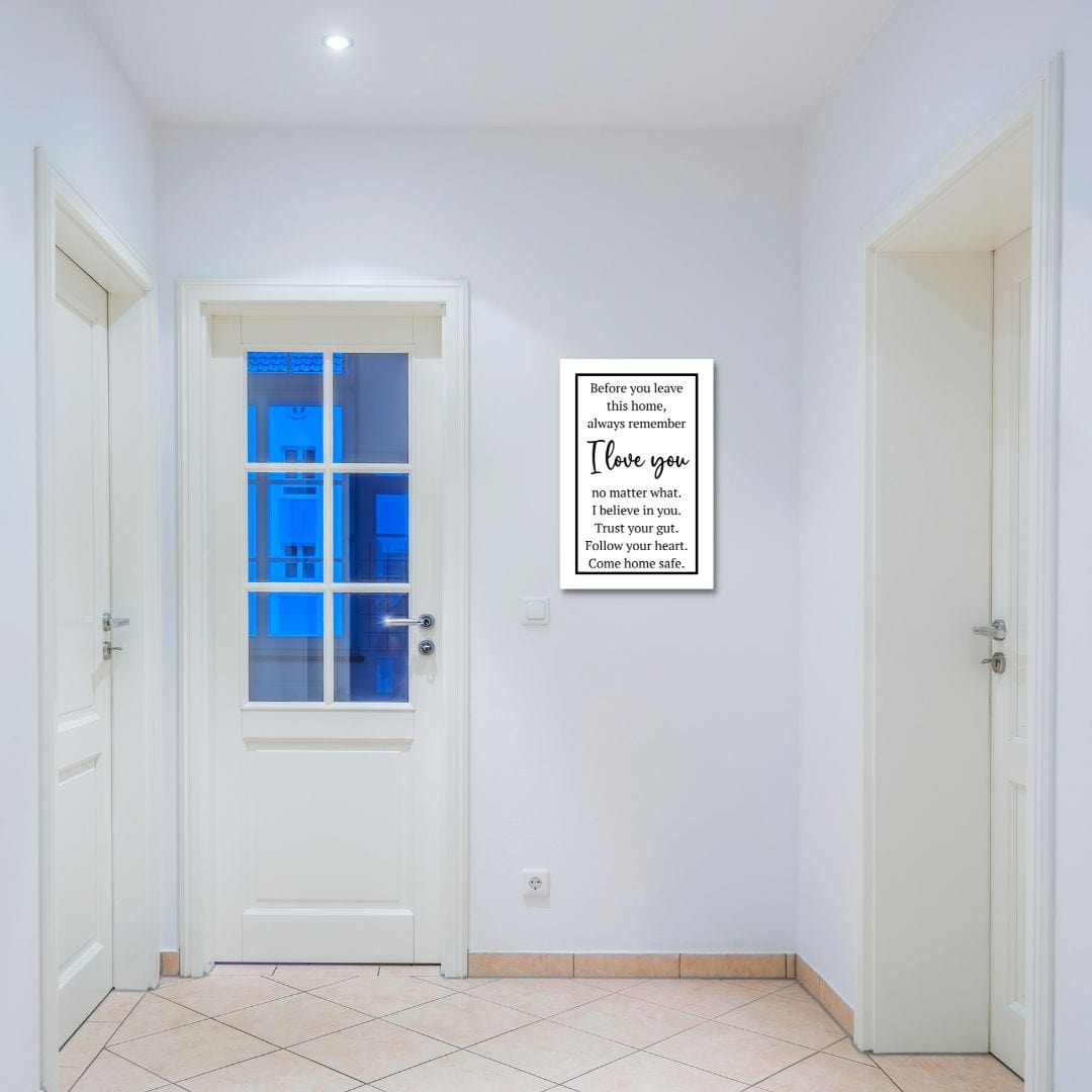 Before You leave this home Front Door Entryway Sign, Home Sign, Canvas Wall Decor