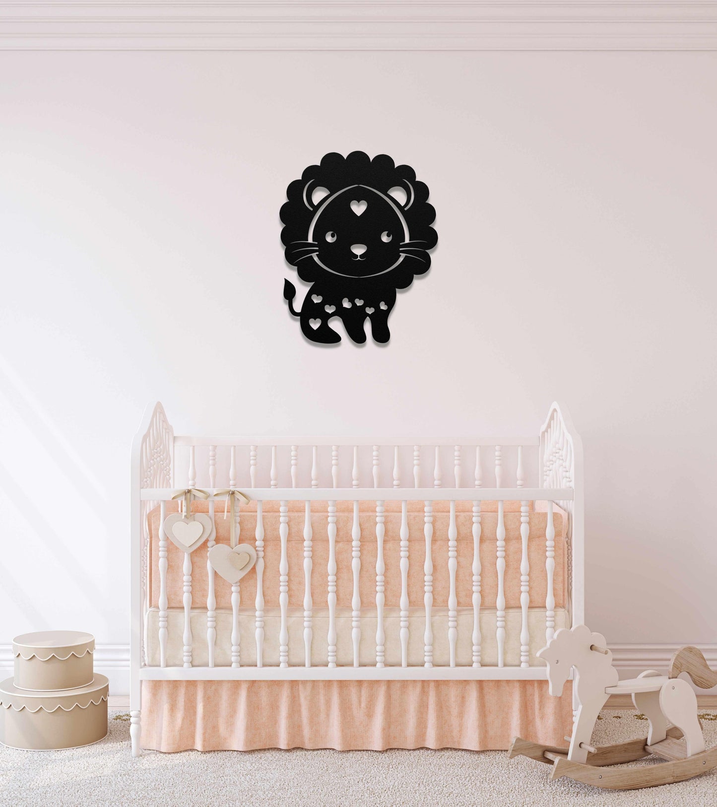 Baby Lion Nursery Metal wall art