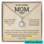 Loving Mom - Eternal Love Necklace, Mom Son Gift, Mom Necklace from Daughter