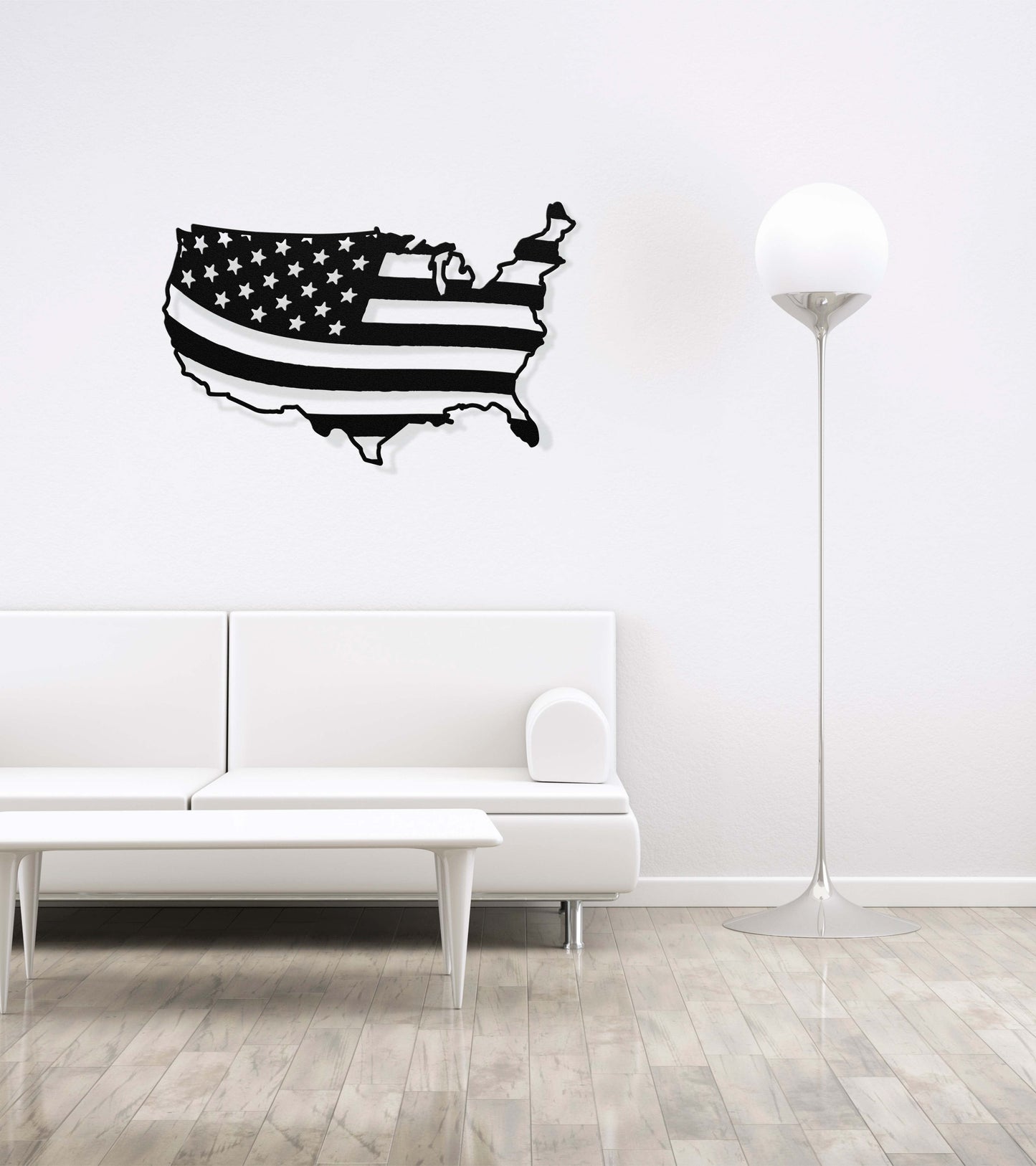 USA Flag Patriotic Metal Art