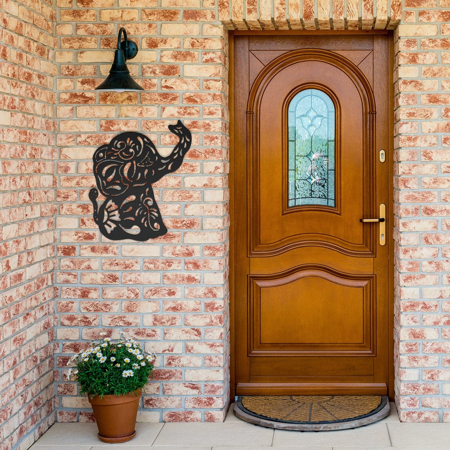 Zentangle elephant Nursery Decorative Metal Wall Art