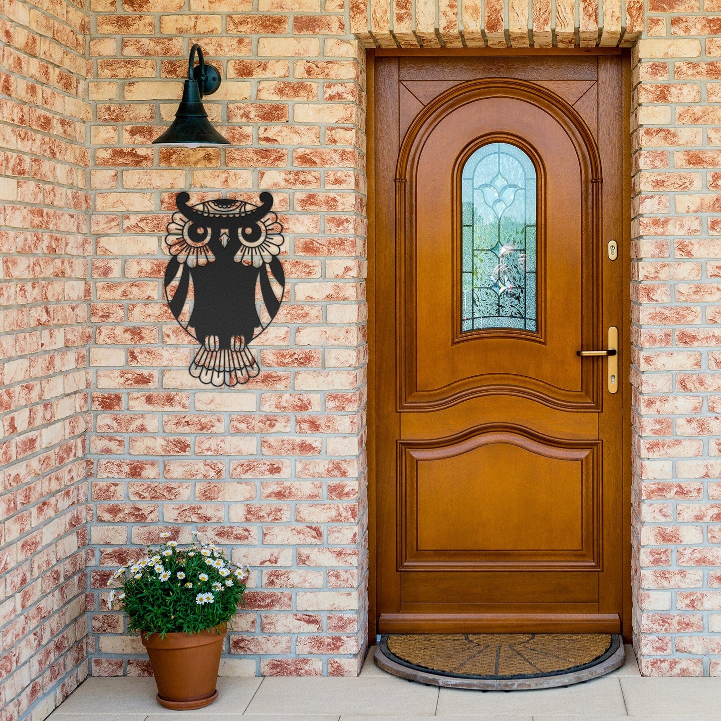 Zentangle owl Decorative Metal Wall Art