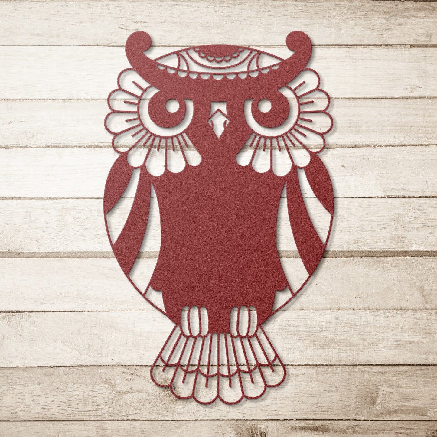 Zentangle owl Decorative Metal Wall Art