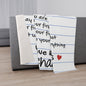 Personalized Love Letter Blanket from Husband to Wife