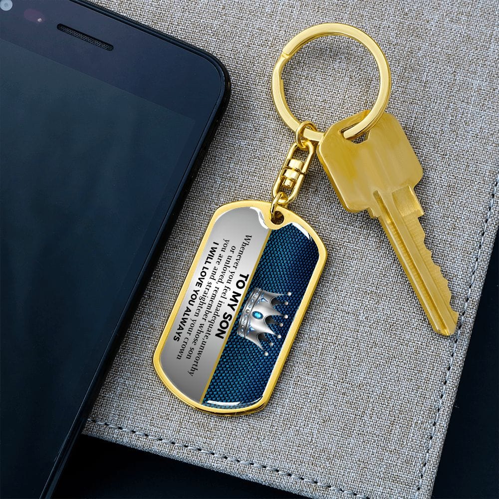To my Son Keychain