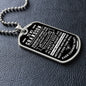 To Grandson- Beautiful Chapters Dog tag necklace