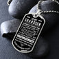To Grandson- Beautiful Chapters Dog tag necklace