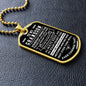 To Grandson- Beautiful Chapters Dog tag necklace