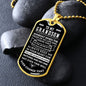 To Grandson- Beautiful Chapters Dog tag necklace