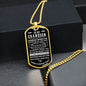 To Grandson- Beautiful Chapters Dog tag necklace