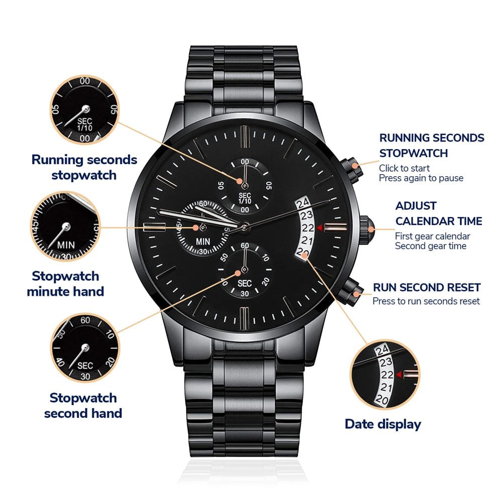 Memories with you -Gift Husband on Anniversary Engraved Watch, Wife to Husband Gifts