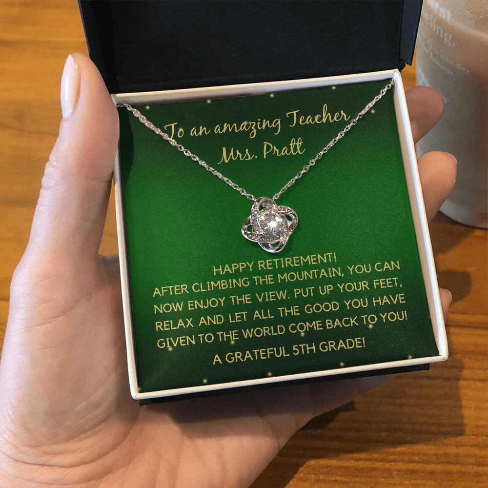 Personalized Retirement Gifts for women, Teacher Retirement Jewelry, Retirement necklace for teacher, teacher gift