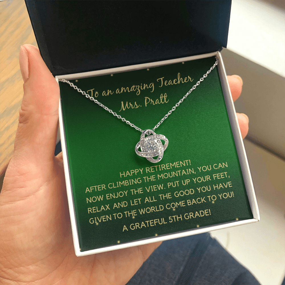 Personalized Retirement Gifts for women, Teacher Retirement Jewelry, Retirement necklace for teacher, teacher gift