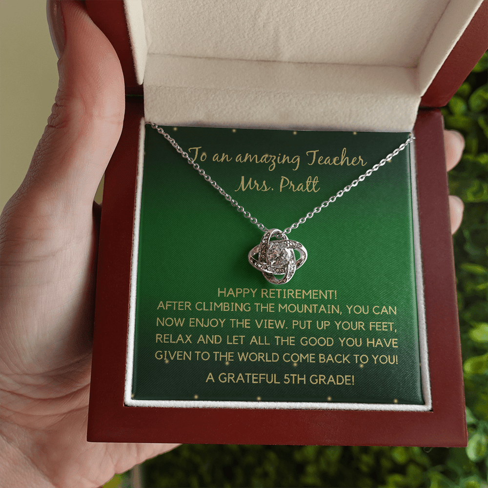 Personalized Retirement Gifts for women, Teacher Retirement Jewelry, Retirement necklace for teacher, teacher gift