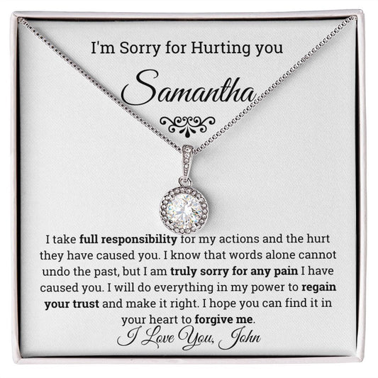 Personalized I'm Sorry Eternal Hope Necklace
