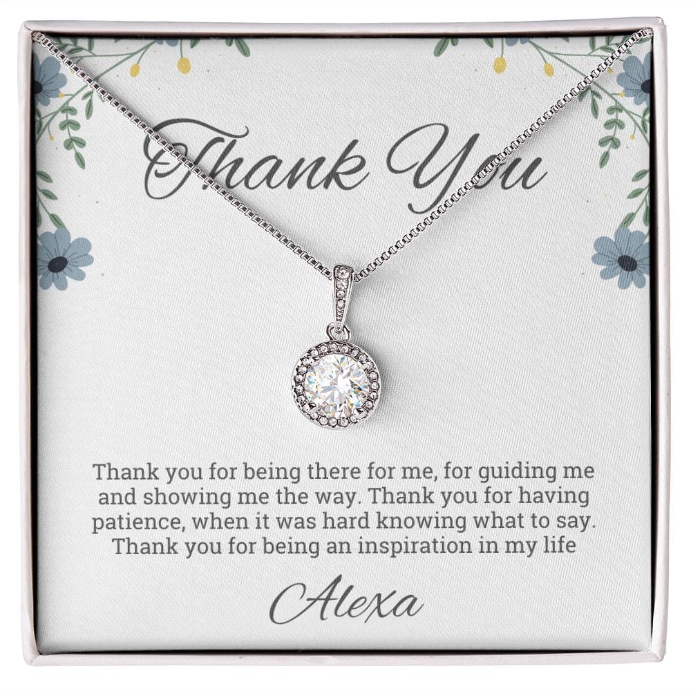 Personalized Thank you necklace for her, Thank you gift for mentor teacher nurse care taker coworker coach teacher, tutor gift, Best Boss