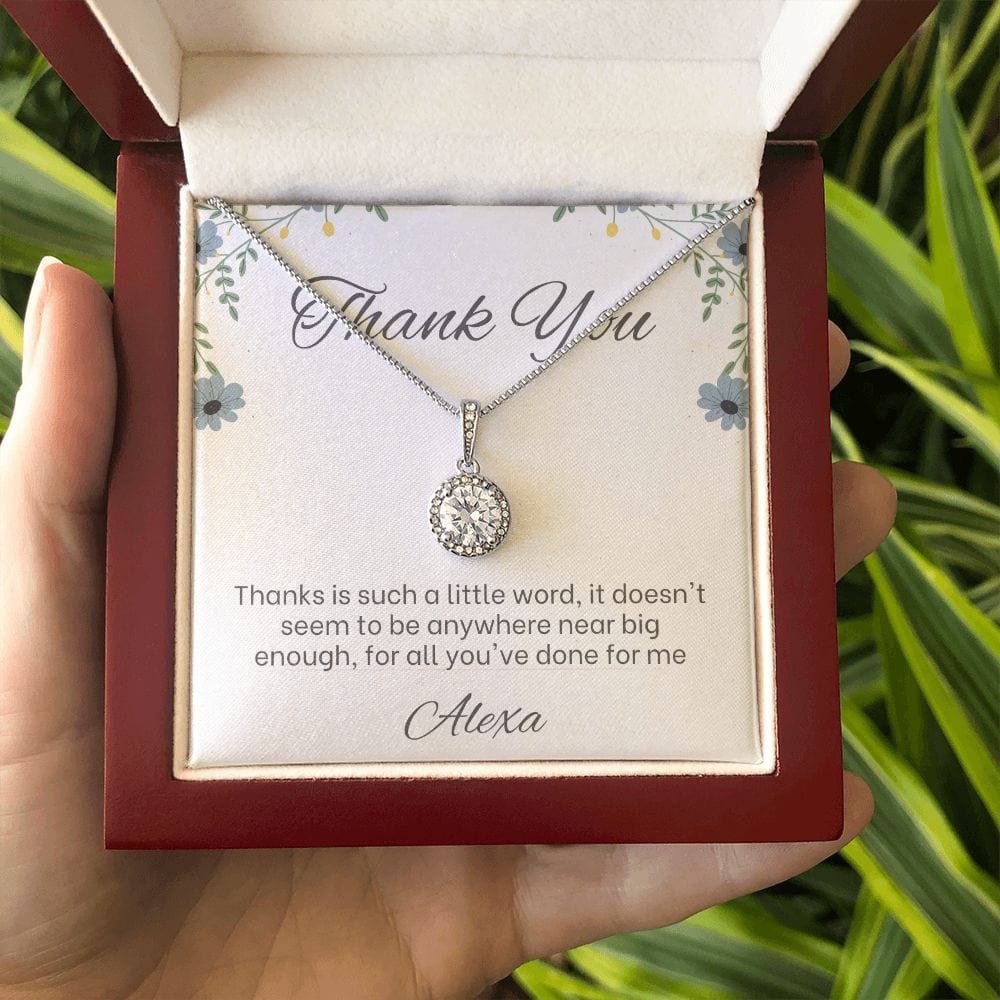 Personalized Thank you gift necklace, Appreciation gift for her, Thank you gift for mentor teacher nurse care taker coworker employee gifts