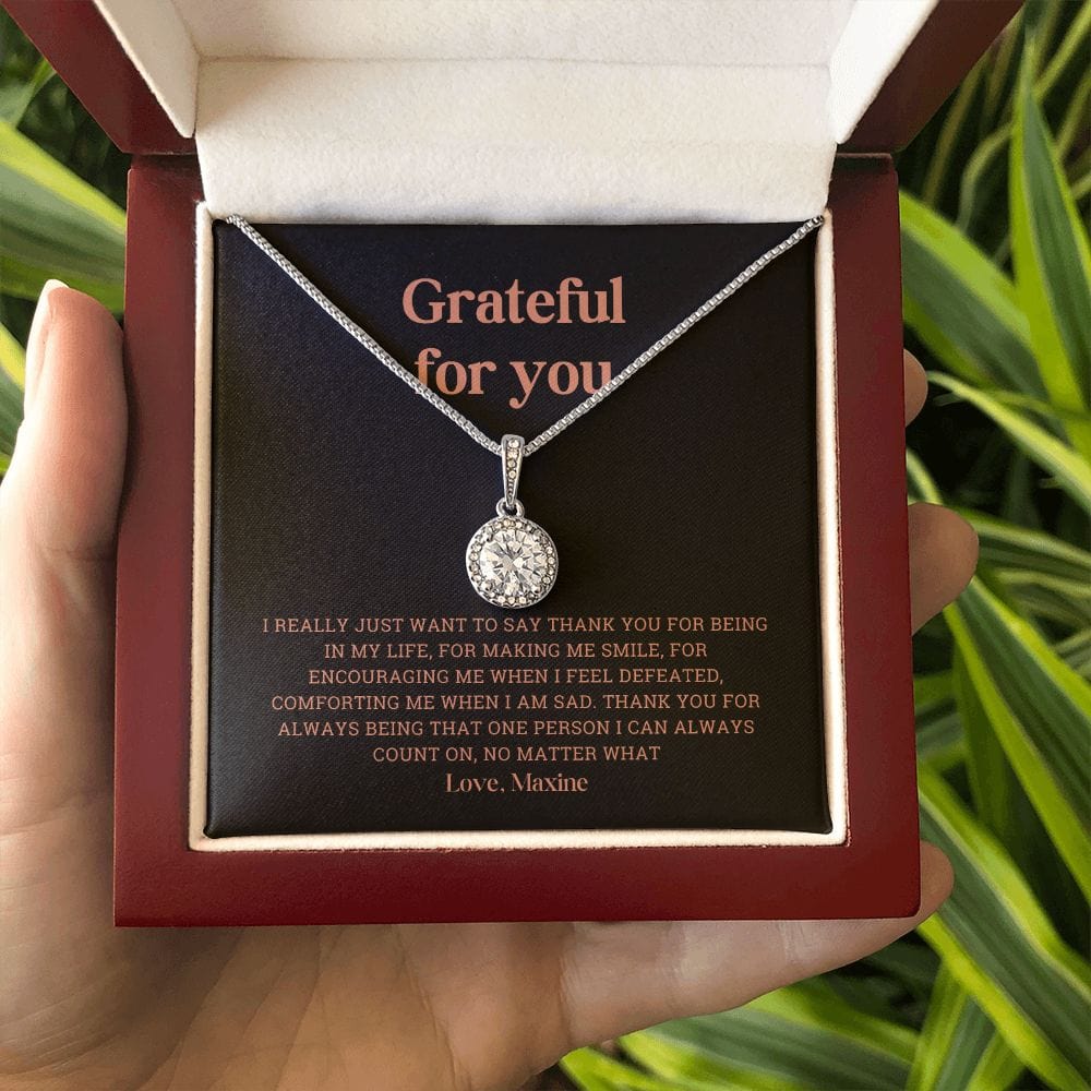 Personalized Grateful for You thank you gift, Gratitude gift necklace for Best friend, BFF coworker employee appreciation gift, Soul sister