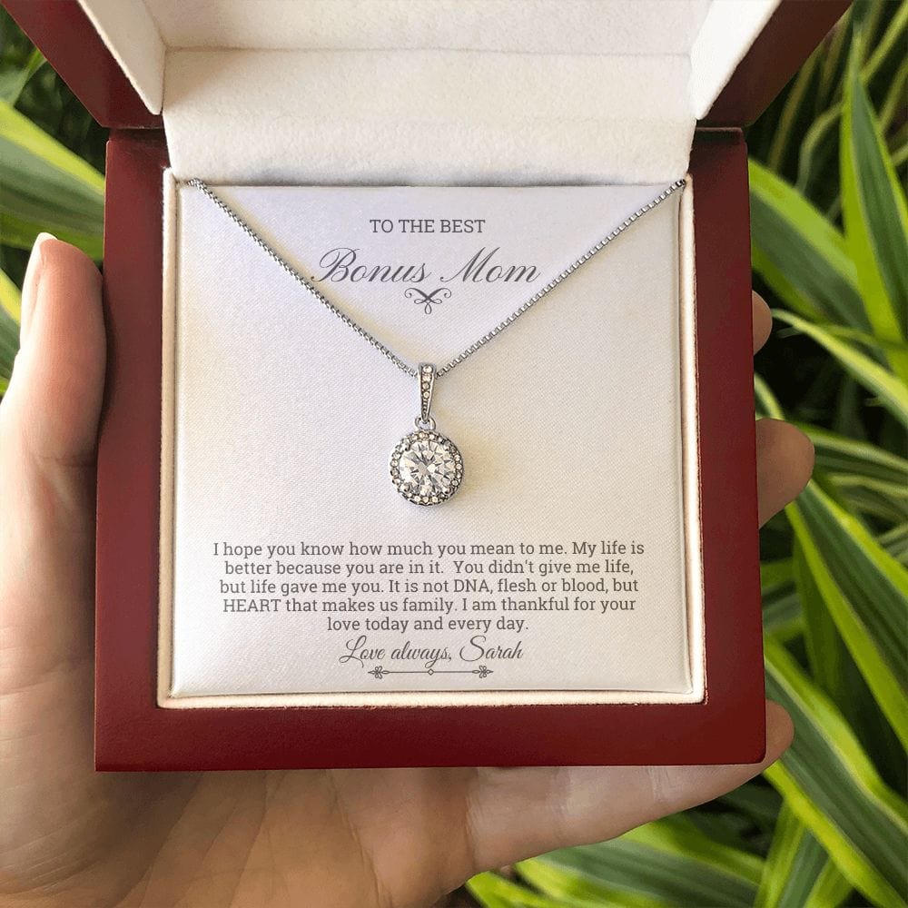 Personalized Bonus mom gift necklace for Mother's day, Birthday present for Stepped up Mom, Step mom thank you jewelry, chosen mother gift