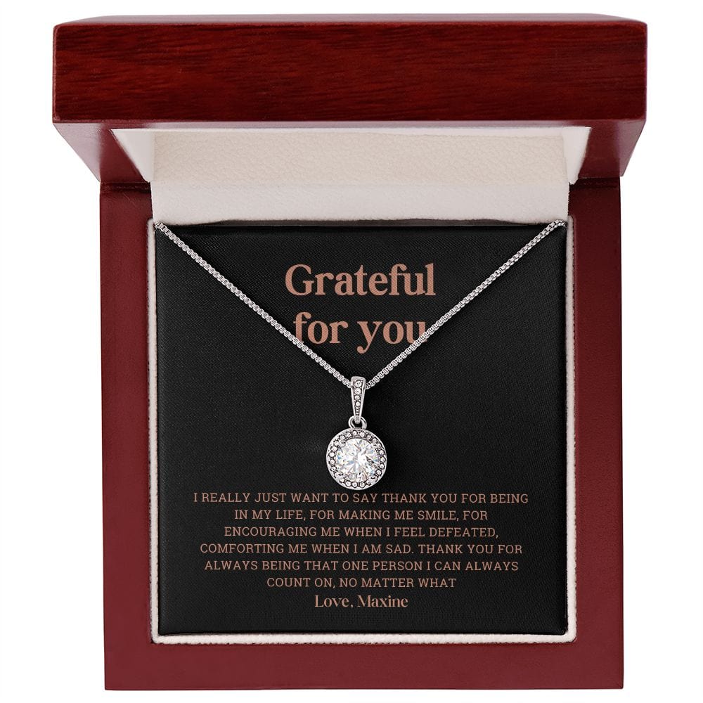 Personalized Grateful for You thank you gift, Gratitude gift necklace for Best friend, BFF coworker employee appreciation gift, Soul sister