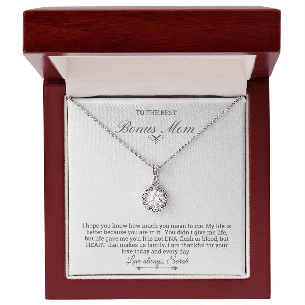 Personalized Bonus mom gift necklace for Mother's day, Birthday present for Stepped up Mom, Step mom thank you jewelry, chosen mother gift
