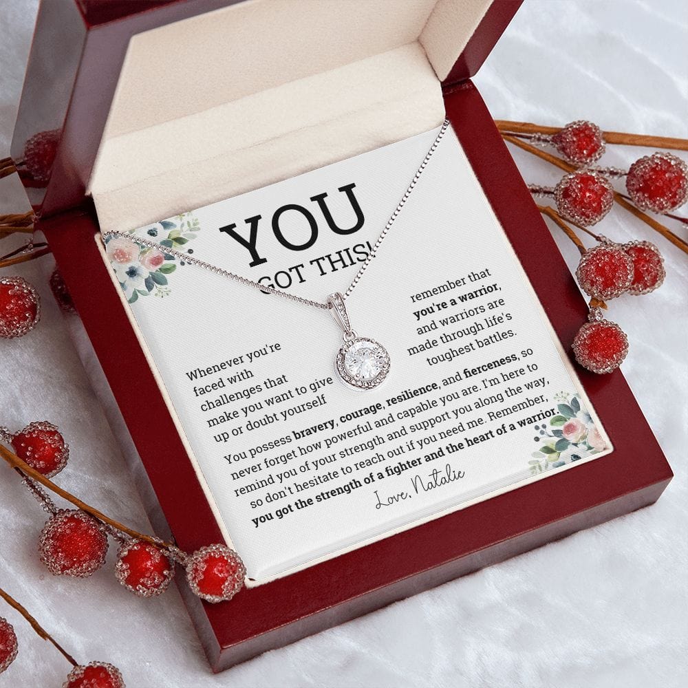 You Got This Motivational Jewelry for her, Gift for Friend, Warrior Survivor necklace